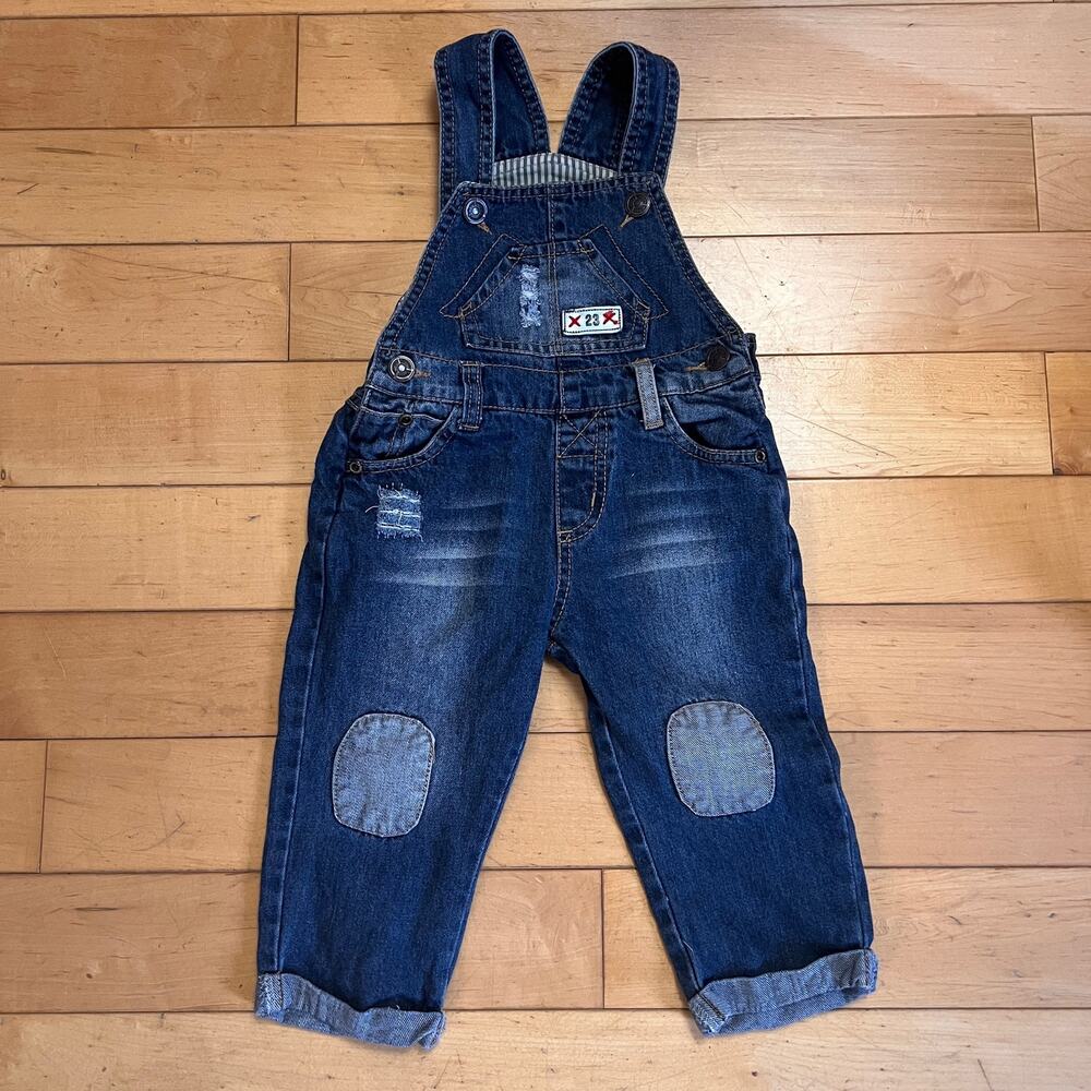Kidscool Space Kids Jean Overalls Distressed 18-24 Mos